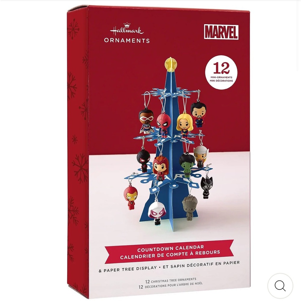 Hallmark Marvel NIB Ornament Countdown Calendar Tree Set